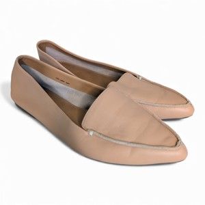 J.Crew Pink Leather Pointed Loafers Size 7